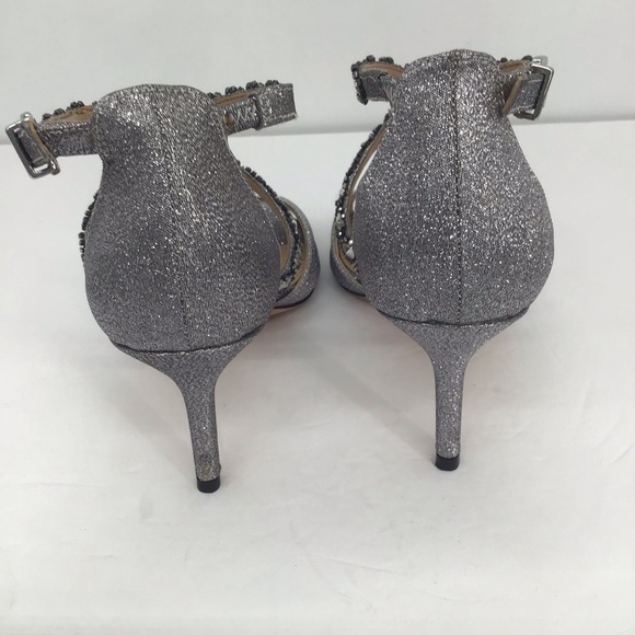 Antonio Melani Jamme Galaxy Heel Formal Wedding Party Silver Size 7 - Picture 4 of 9